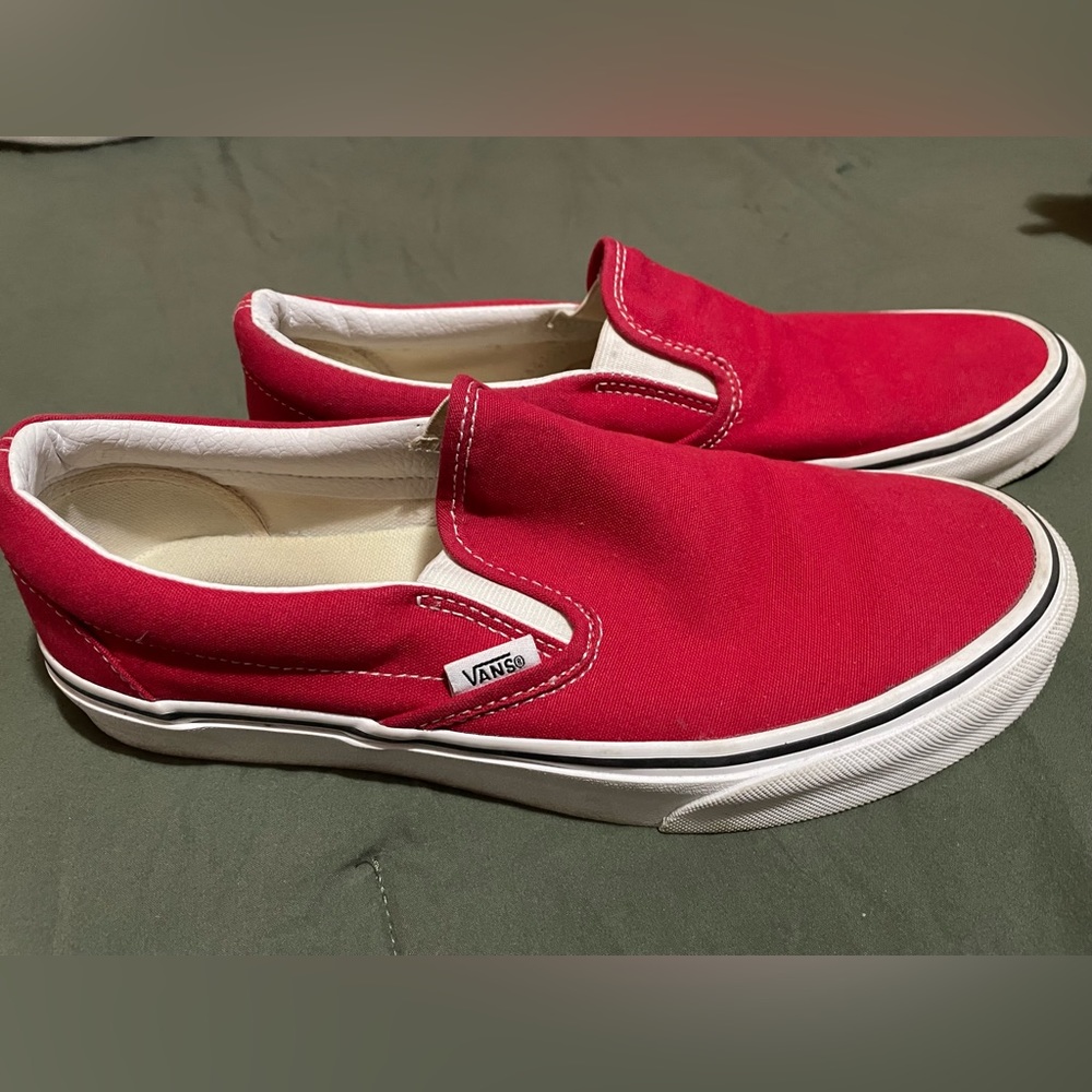 Red Slip On Vans